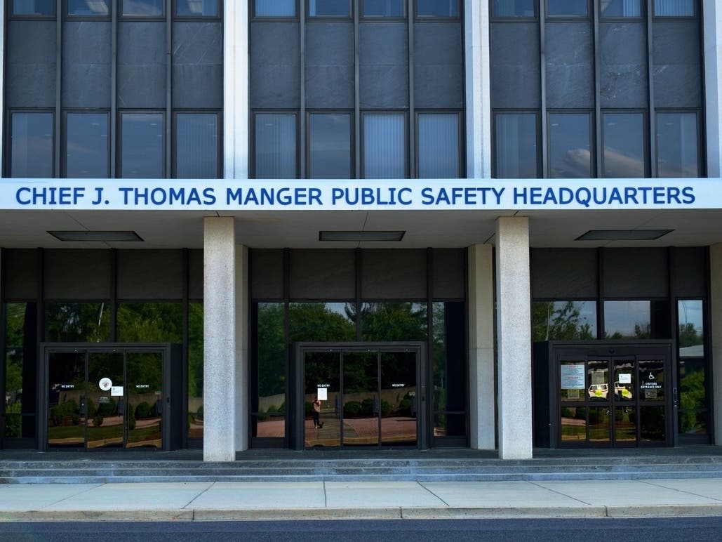 Three men face multiple charges in connection with a pair of recent armed robberies at two AT&T stores in Rockville and Bethesda.