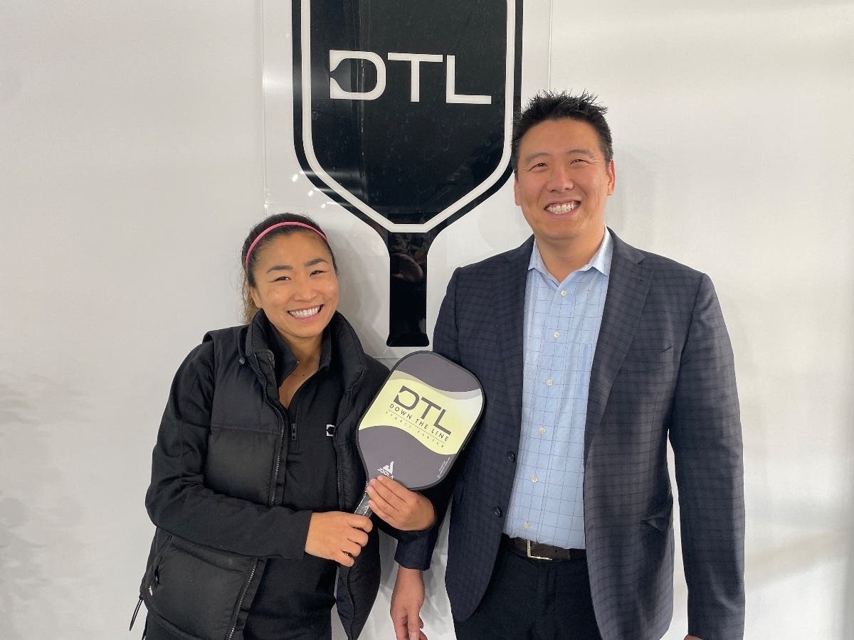 On Thursday, Jenni and Jin Bae opened the Down the Line Sports Center in the former home of a CVS drugstore at 10390 Willard Way in Fairfax.