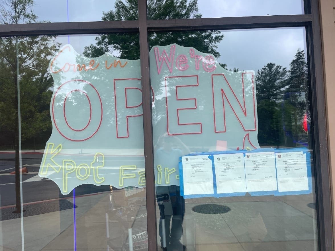 Despite what the sign says, KPOT Korean BBQ & Hot Pot anticipates opening its Fairfax City location during the last week of May.