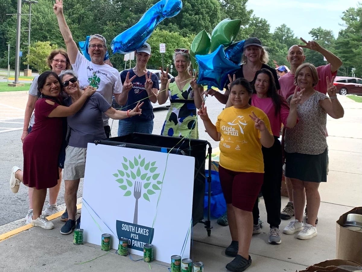 On July 18, the South Lakes High School PTSA's food pantry celebrated the distribution of its 2 millionth pound of food to Reston families in need.