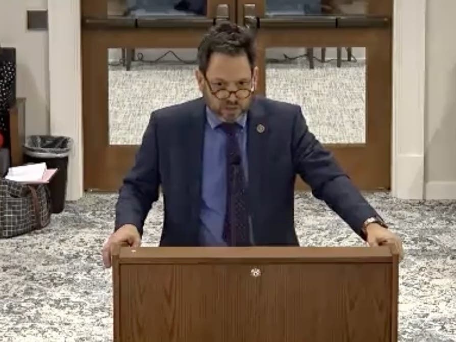 Sen. Scott Surovell (D-Mount Vernon), shown here testifying before a committee during the 2025 legislative session, re-submitted his legislation that would pave the way for a casino to be built in Tysons.