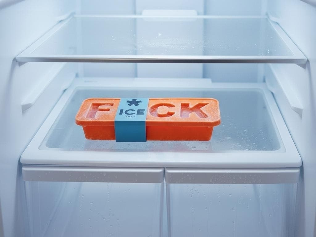 F*CK Ice Tray​s are available in coral and blue. Priced at $22 the trays can be purchased in Immigrant Food's online store.​