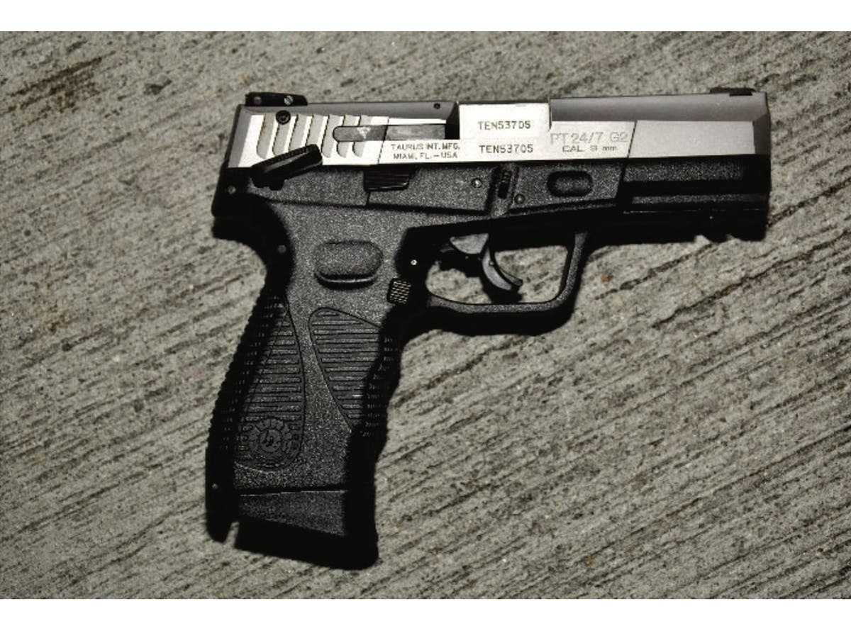 Taurus 9mm caliber pistol, model PT24/7 G2 was recovered from the City of Fairfax Regional Library garage on June 11, 2025.
