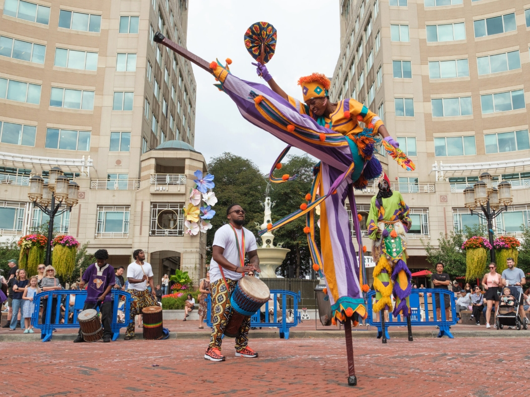 Shaka Zulu performs at last year's Reston Multicultural Festival in Reston Town Center.