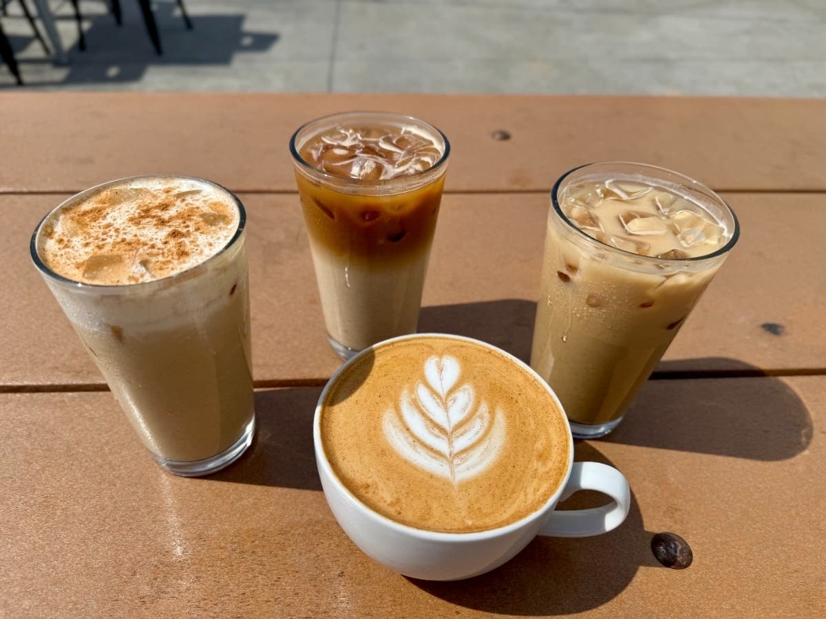 As art of its "Halfway to Fall" promotion, Caboose Commons is offering a Pumpkin Pie Cheesecake Latte topped with cream cheese cold foam, a classic Pumpkin Pie Latte, available hot or iced, and a Pumpkin Pie Chai.