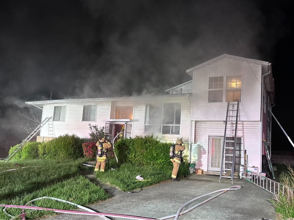 Fairfax County Fire and Rescue personnel responded just before 9 p.m. on Thursday for the report of a house fire in the 400 block of San Carlos Drive.