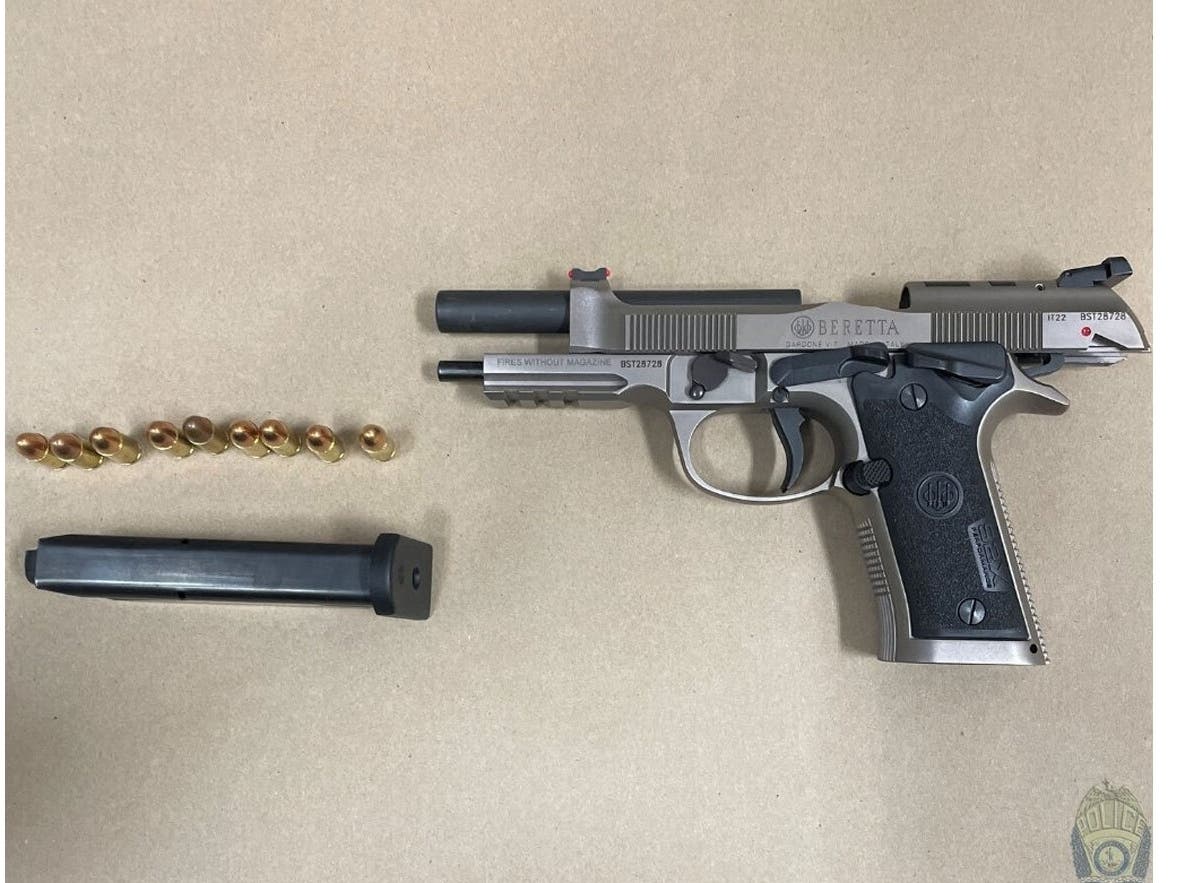 During their investigation, Arlington County police recovered a firearm and suspected ﻿narcotics from a stolen vehicle parked on a Ballston sidewalk early Thursday morning.
