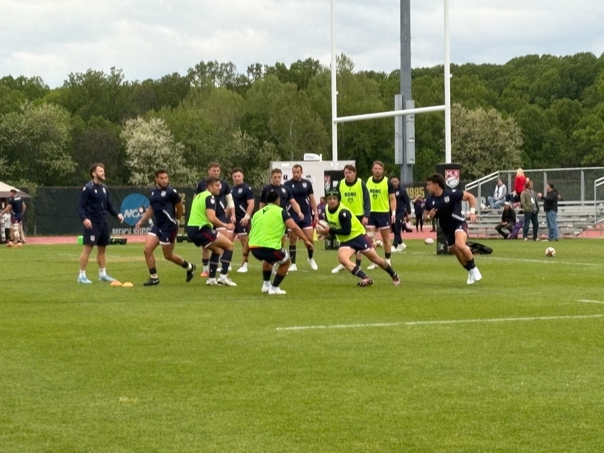 Old Glory DC scrimmages before the start of their debut home match against the California Legion Sunday night in Fairfax. 