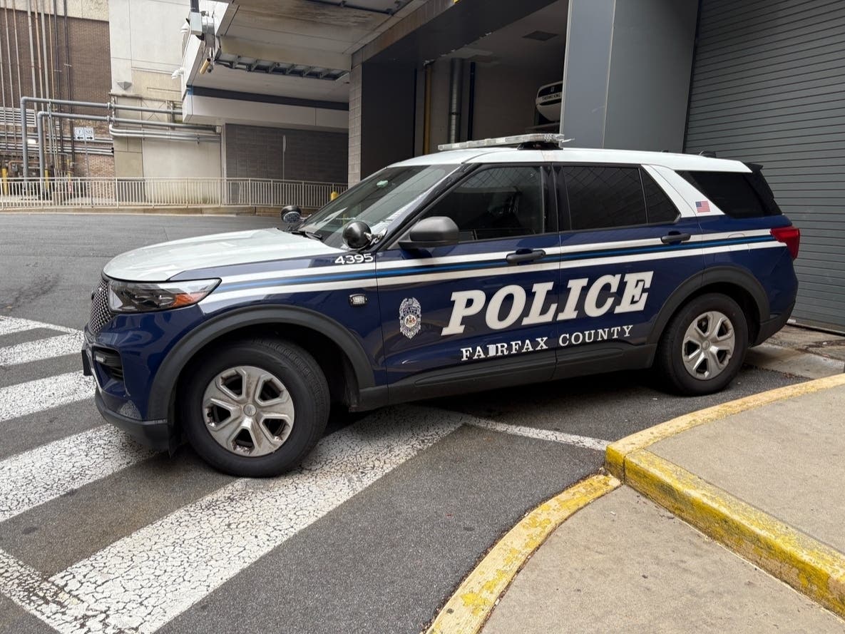 Fairfax County police said a stolen delivery van hit several other vehicles in Lorton before the driver was arrested.