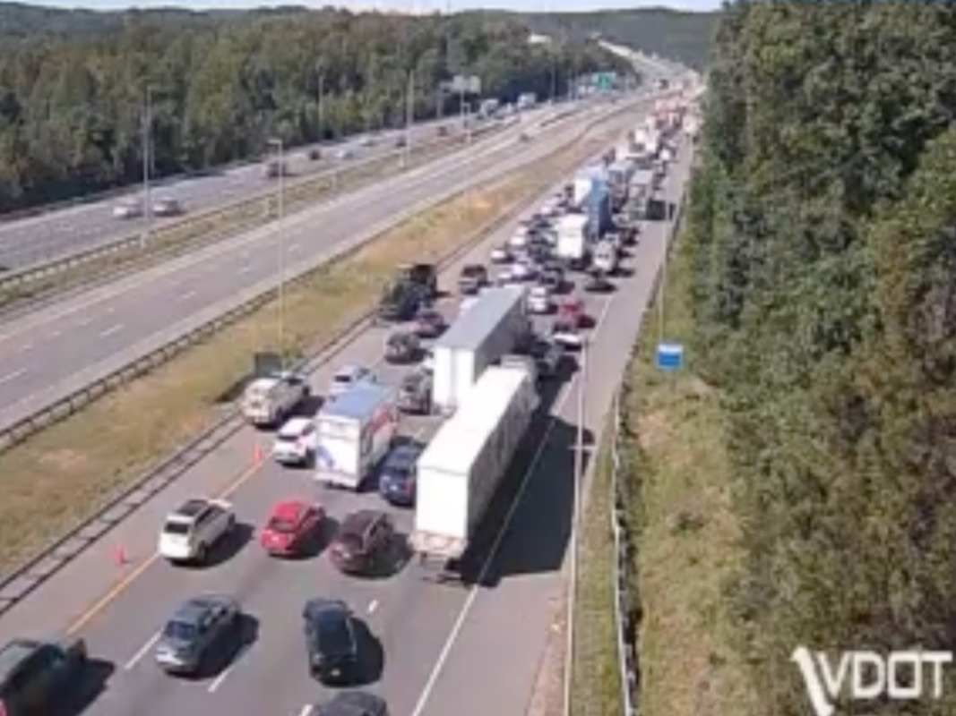 VDOT closed all lanes of southbound I-95 near the 146 mile marker Friday morning in Stafford County. Traffic backups are approximately 8.5 miles. Traffic detours to southbound Route 1 and can re-enter I-95 southbound at exit 143 (Aquia/Garrisonville).