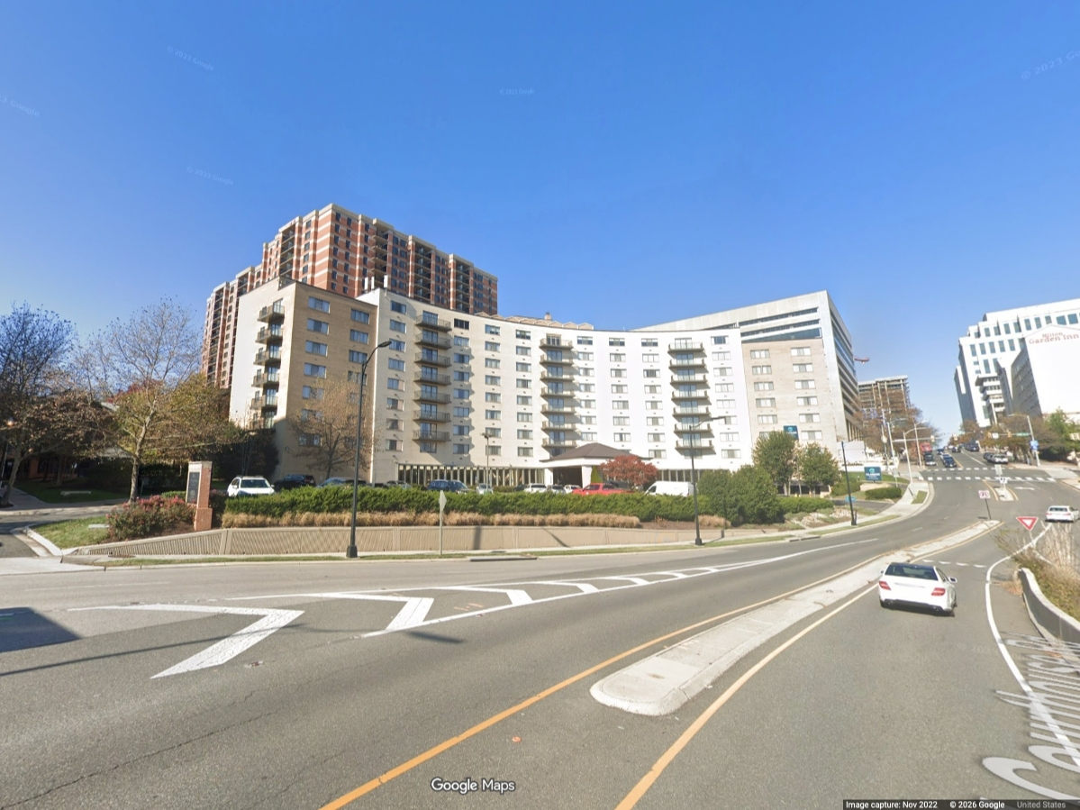 Located at 1200 Courthouse Road, Arlington Court Suites sold for $35 million and is planned for conversion into 180 apartments.