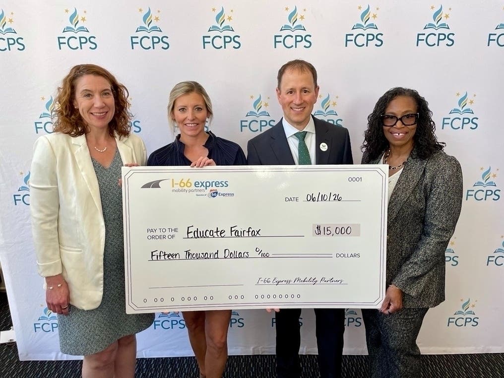 I-66 Express Operator Donates $22K To Support Fairfax Students, STEM Programs