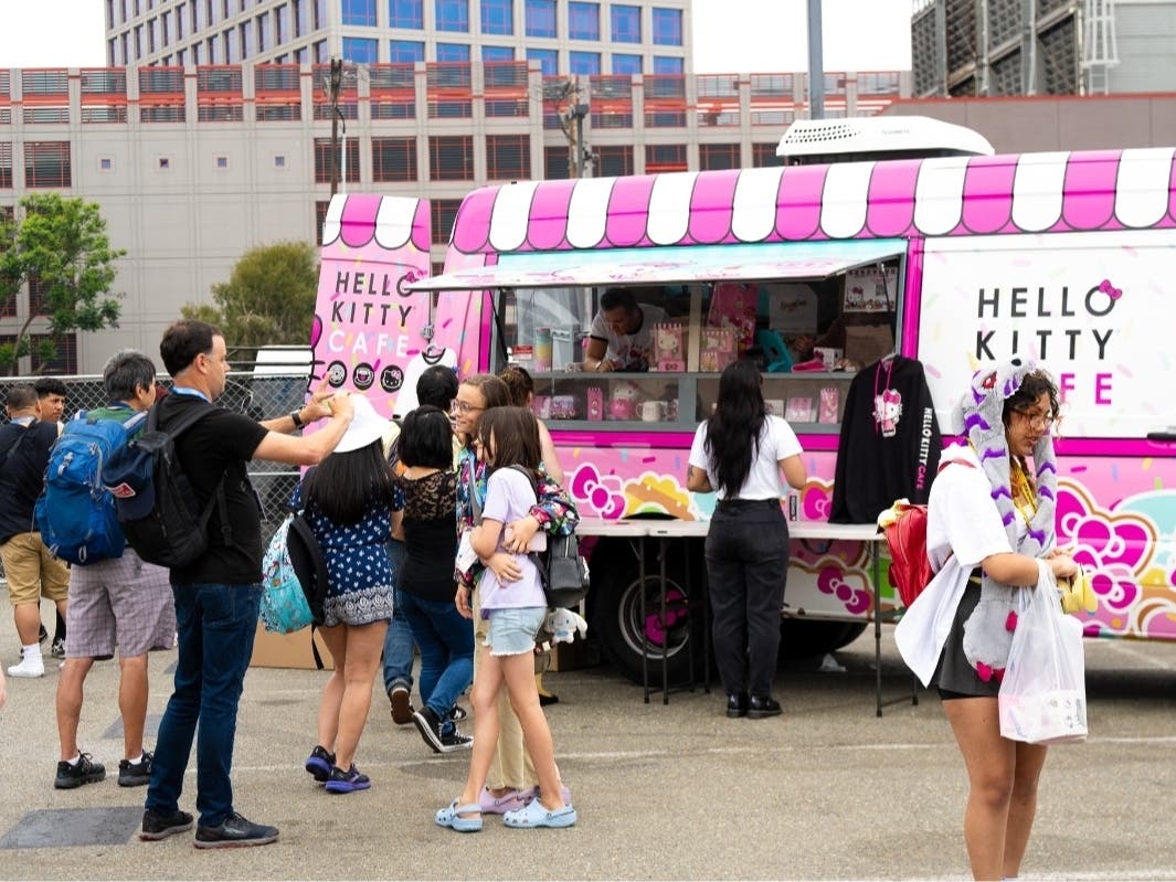 The Hello Kitty Cafe Truck will stop at National Landing on Satruday with exclusive merchandise and sweet treats for fans.