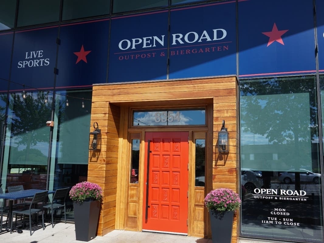 Open Road Outpost & Biergarten has opened in the former Él Bebe space at The Boro in Tysons with food, beer and live music.