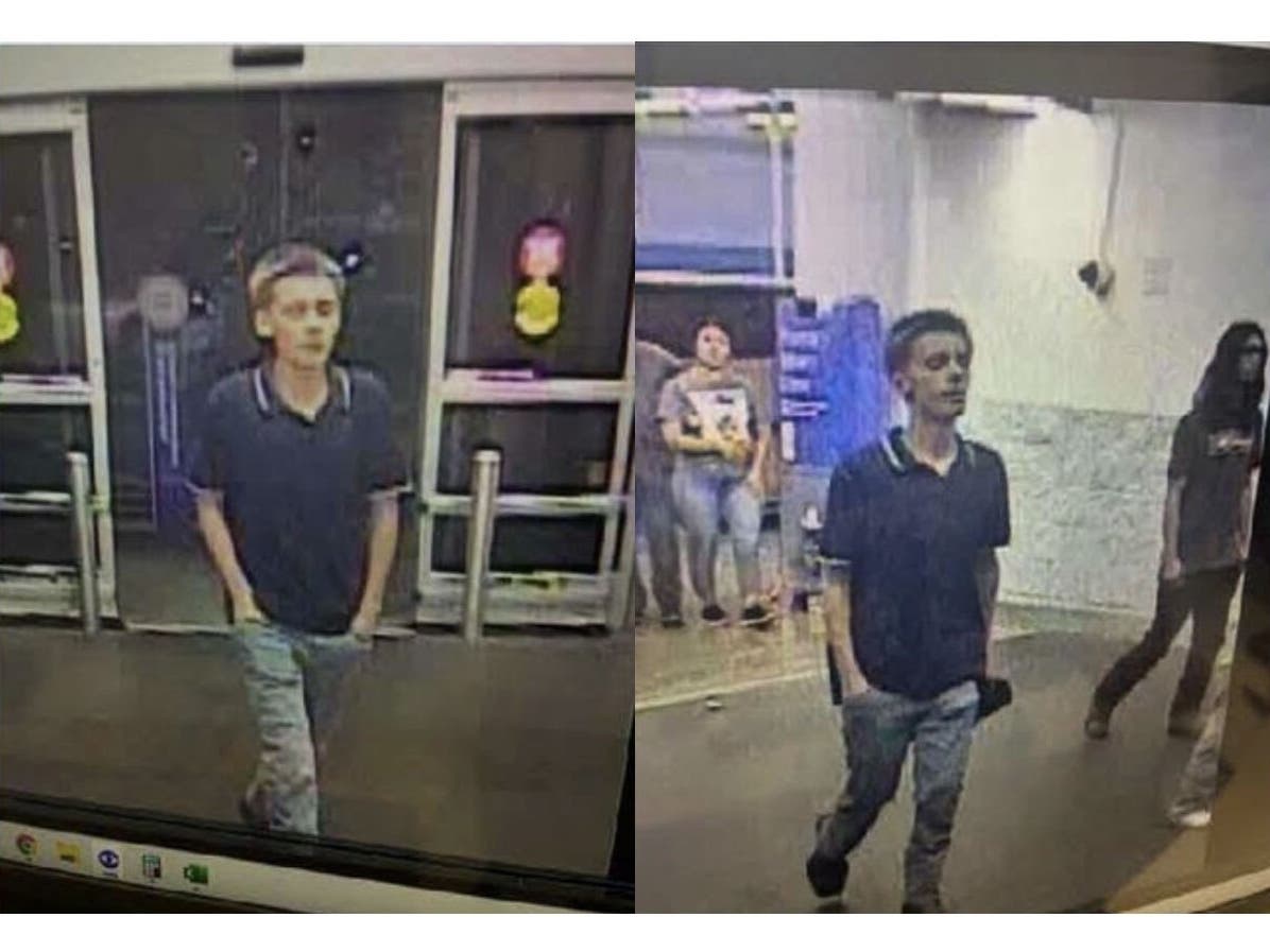 Fredericksburg police released images of a man accused of brandishing a firearm at a Walmart on Carl D. Silver Parkway.