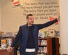 Yankees Manager Aaron Boone taught STEM concepts to fifth graders at Summit's Washington Elementary School on Monday.