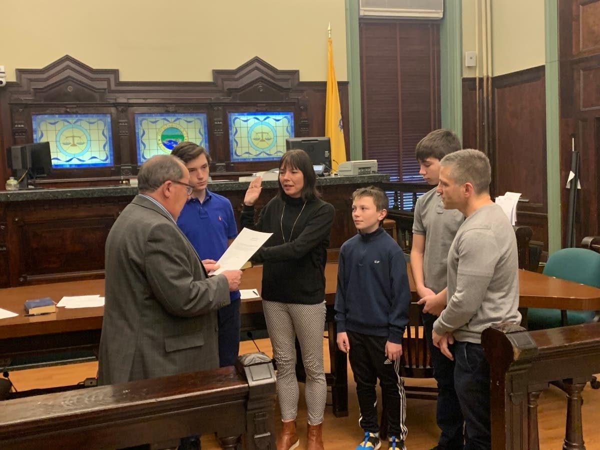 Councilwoman Jen Giattino and her other council colleagues who were re-elected in November took the oath to begin new terms on Jan. 1, 2020.