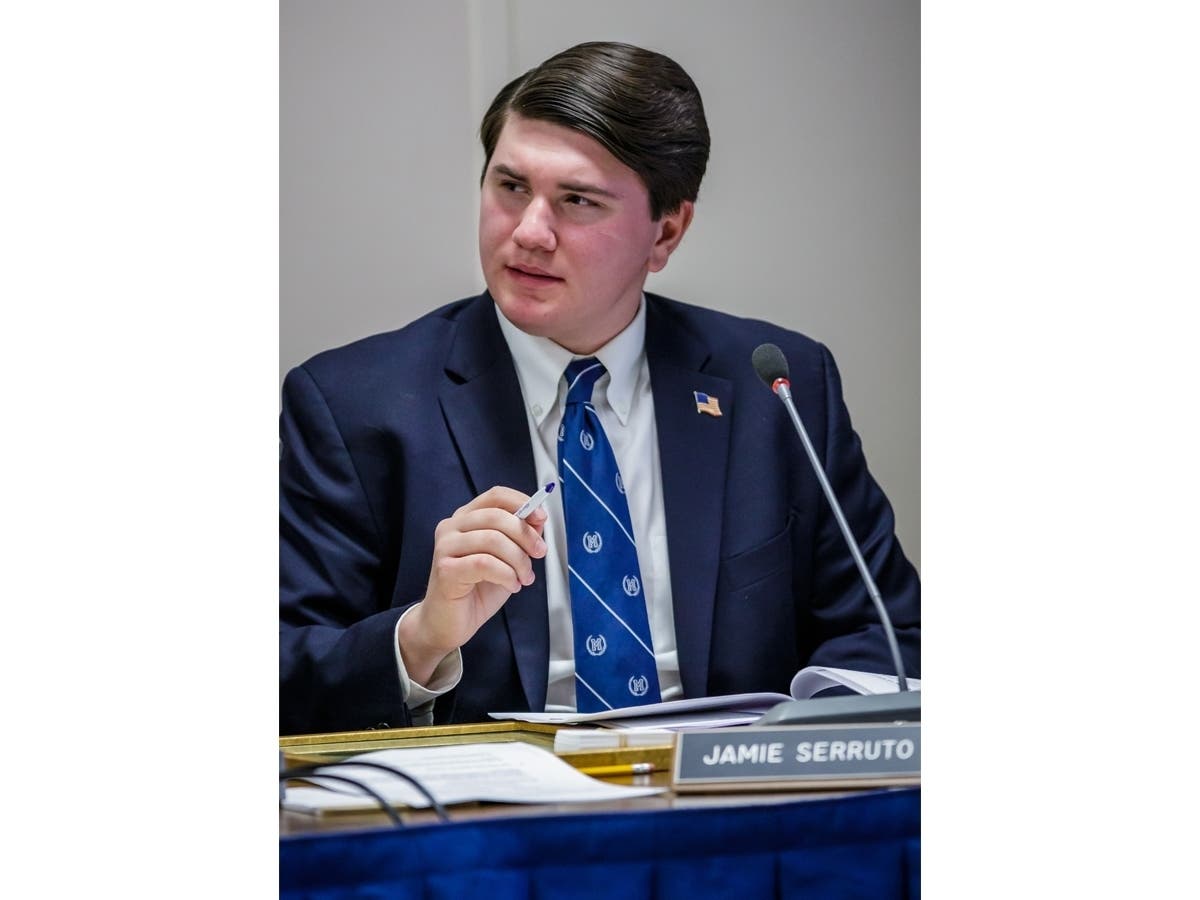Jamie Serruto, 18, took a seat on the Millburn Board of Education on Thursday, Jan. 2.