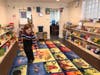 Ashley Hoffman is among the children's librarians who watch over Hoboken's new Toybrary and Teen Zone, which have separate hours. Here, she demonstrates the annoying yet popular duck.