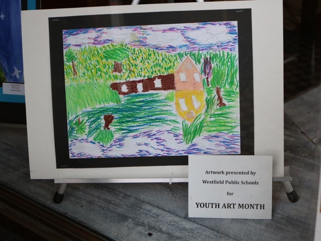 Student artwork is on display downtown, at the library, and at a gallery in Garwood.
