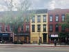 Businesses up and down Hoboken's Washington Street were boarding up their windows this week in advance of a planned Friday protest at a small park nearby.