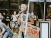 A peaceful protest was held Tuesday in Nomahegan Park in Cranford.