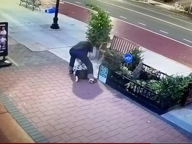 Roger Muller Jr. of Muller Insurance in Hoboken, a family-owned store on the main street, posted this video on Facebook of a man apparently taking his new dragon statue from outside. See the full video below.