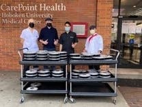 A Jersey City-based company delivered Thanksgiving meals to Hoboken's hospital as a way to say thank you.