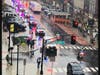 Law enforcement officers proceeding up Hoboken's Washington Street following a funeral mass for Sgt. Peter Zanin, who passed away Nov. 20.