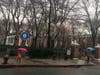 Rain at a Hudson County park. The National Weather Service has flood and wind advisories in effect for the county from Christmas Eve to Christmas Day. See the times below.