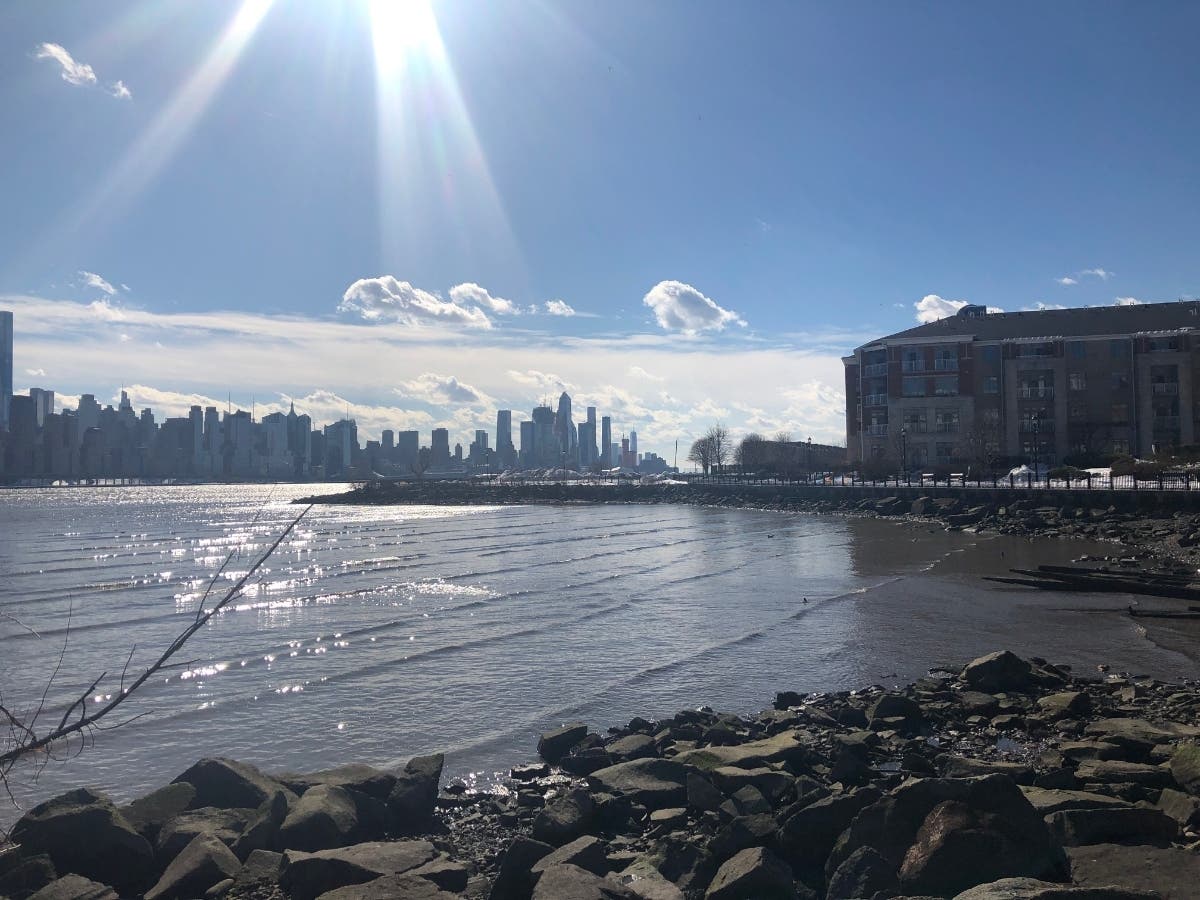 The Hudson River, taken from North Bergen, Hudson County, Saturday.