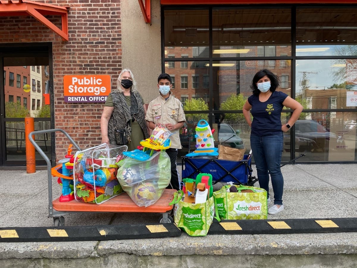 The Hoboken Boy Scout, a student at The Hudson School, spearheaded a project that raised two carloads of food, toys, and clothes for those in need.