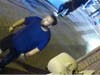 After a man was stabbed with a small knife in Hoboken in the hours after Saturday evening, police shared three video stills.