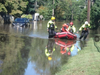 A rescue in Cranford, NJ after Tropical Depression Ida.