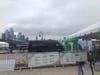 Tents on the Hoboken waterfront for Propelify.