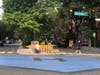 Hufnagel Landscaping was installing fall displays to the Hoboken streets this week for Halloween 2021.