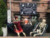 Hoboken Mayor Ravi Bhalla said that so far, trick-or-treating is on for the city, but he gave guidance to avoid COVID-19 transmission. Pictured: decorations in front of a brownstone.
