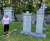 The Livingston Historical Society will open the historic Ely Cemetery for tours on Veterans Day from 2 p.m. to  4 p.m. Arlene Newcomb, Secretary of the Society, looks at the graves of Marjorie Ely Smylie and family,