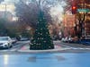The lighting of the Hoboken Christmas tree will be held uptown on Tuesday, and streets will be closed.
