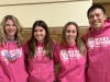 The student council raised money to donate to the Susan B. Komen Foundation.
