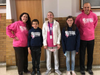Pictured: Student Council Vice President Catherine Humphrey and students Tessa Davidson and Dylan Montalvo, along with Vice Principal Jessica Abramovich and Principal John Bertollo.