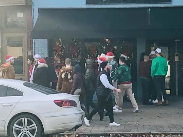 "Mayor Ravi Bhalla strongly encourages ... individuals not to participate to help curtail the spread of COVID-19,” said a Hoboken city spokesperson. Pictured: A past Santacon.