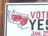 HOW WILL YOU VOTE? Signs encouraging Hoboken residents to either vote "Yes" or "No" on Tuesday's school referendum have appeared in windows. But some of the language at recent meetings has gone beyond that, becoming personal.