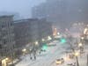 Washington Street, with Fourteenth Street to the north, Hoboken, 7 a.m., Saturday, Jan. 29.