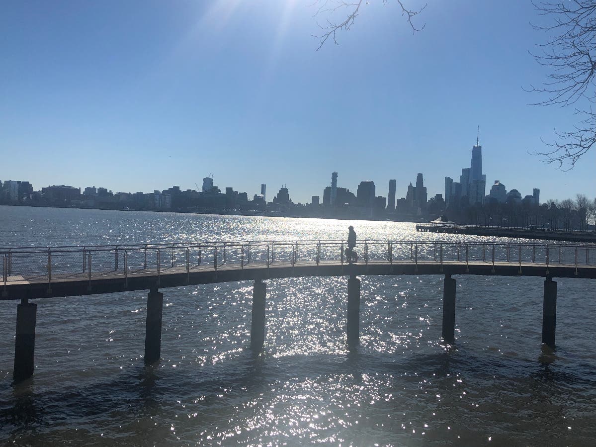 The Hoboken waterfront.