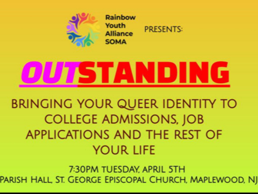 Rainbow Youth Alliance SOMA is hosting an event in Maplewood next week for LGBTQ+ students about how to talk about their identity.