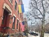 A Livingston temple is running a forum on Wednesday in which one of the members who recently volunteered in Poland gives updates on the Russian invasion of the Ukraine. Pictured: Ukrainian and American flags on a residence in North Jersey.