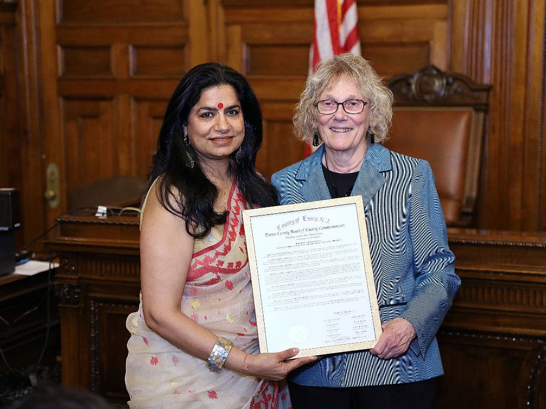 Vineeta Khanna, vice president of the Livingston school board, with Essex County Commissioner At-Large Patricia Sebold. Khanna was the first person of Indian American descent elected to Livingston office.

 

Please contact me with any questions.

 