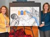 Maria Margiotta (left) once created a painting specially for The Mercy House and its director, Cheryl A. Riley. 