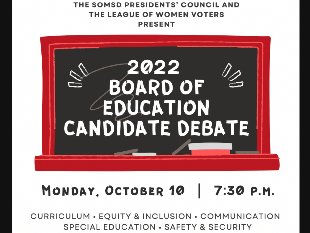 Learn more about the South Orange-Maplewood school board candidates in a debate hosted by the League of Women voters.